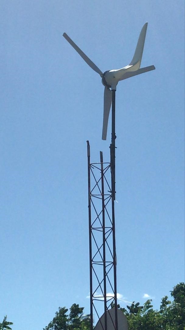 Wind Turbine provides backup power to water tower pump
