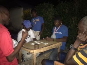 men playing dominoes